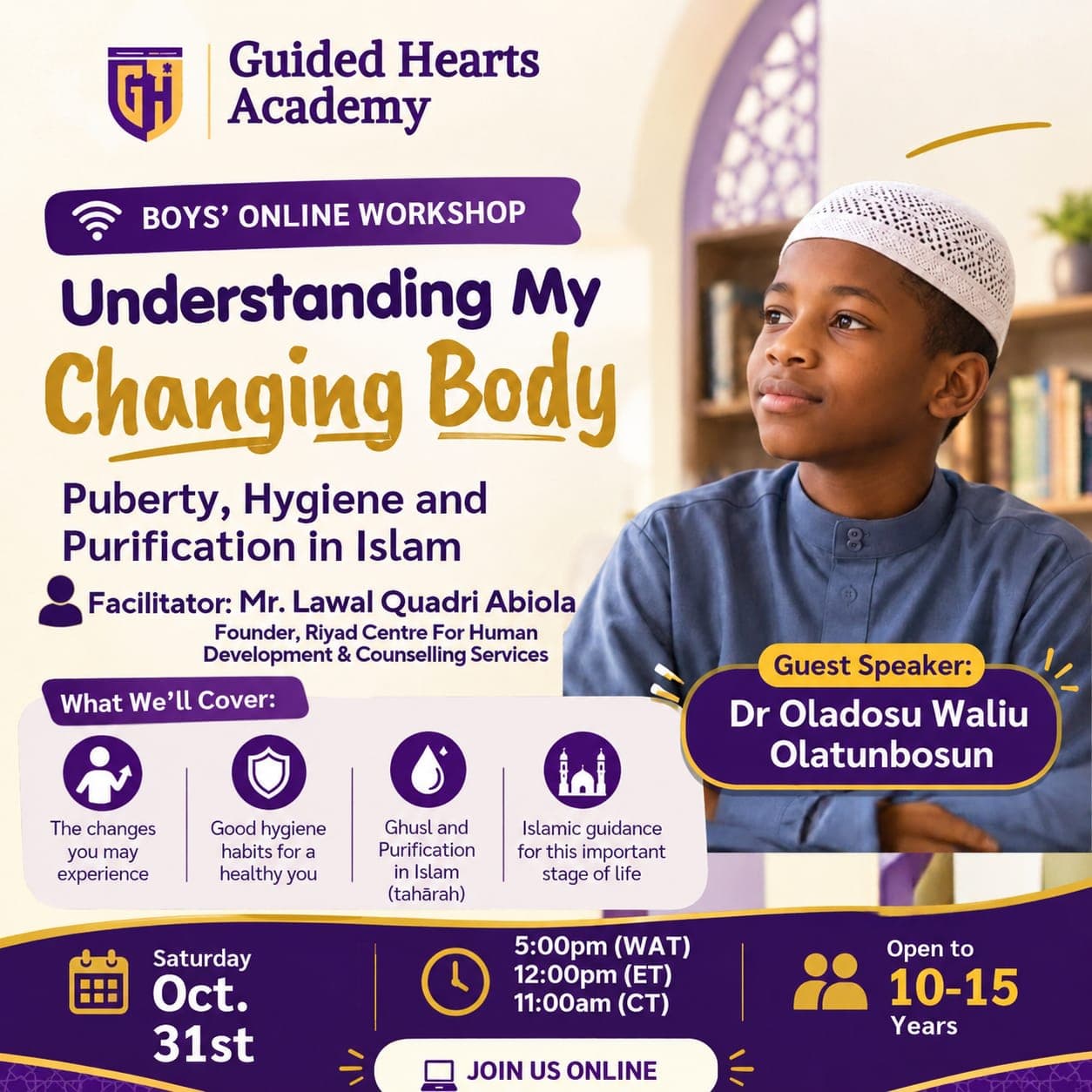 Understanding my changing body; puberty, Hygiene and Purification in Islam